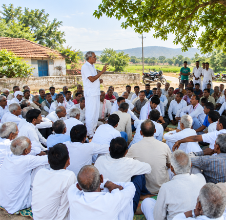 Indian village community meeting