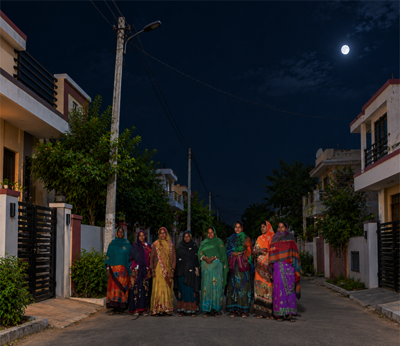Village street without proper lighting